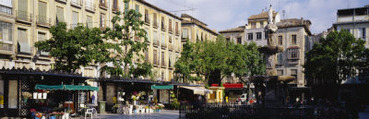 Fountain in a Town Square, Plaza De Bib-Rambla, Barcelona, Spain