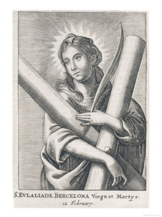 Eulalia (Saint) of Barcelona Spanish Martyr (Under Diocletian), Patron Saint of Sailors
