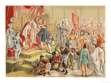 Columbus is Welcomed Back by Fernando and Isabel at Barcelona Spain