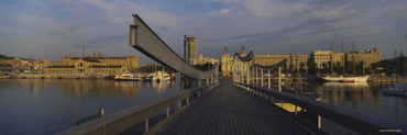 Footbridge Across the Sea, Rambla de Mar, Port Vell, Barcelona, Catalonia, Spain