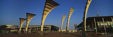 Columns in a City, Plaza l'Odissea, Maremagnum, Port Vell, Barcelona, Catalonia, Spain