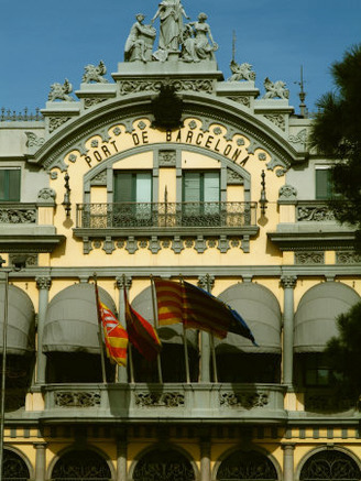Port Building, Barcelona, Catalonia, Spain