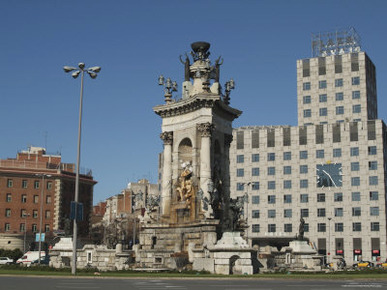 Placa Espanol, Barcelona, Catalonia, Spain