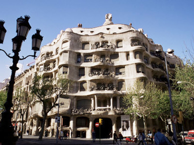 Gaudi's Casa Mila (La Pedrera), Barcelona, Catalonia, Spain