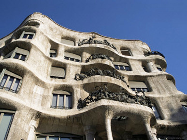 Gaudi's Casa Mila (La Pedrera), Unesco World Heritage Site, Barcelona, Catalonia, Spain
