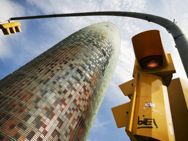 Torre Agbar, Barcelona, Catalonia, Spain